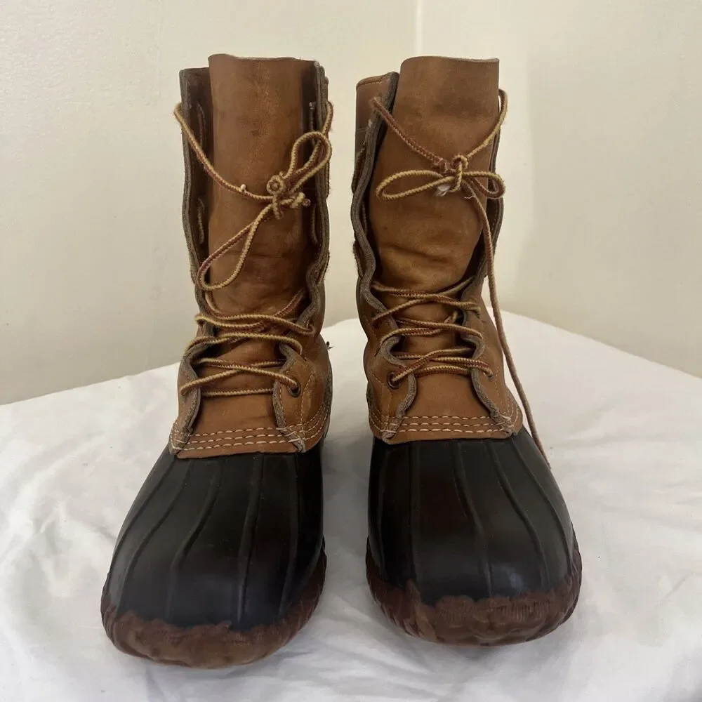 L.L Bean Vintage Made In USA Men’s Bean Boot Rubber Bottom Waterproof- Size 7 W